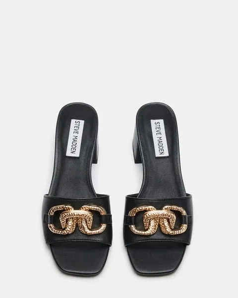 Steve Madden Santana Block Heels In Black