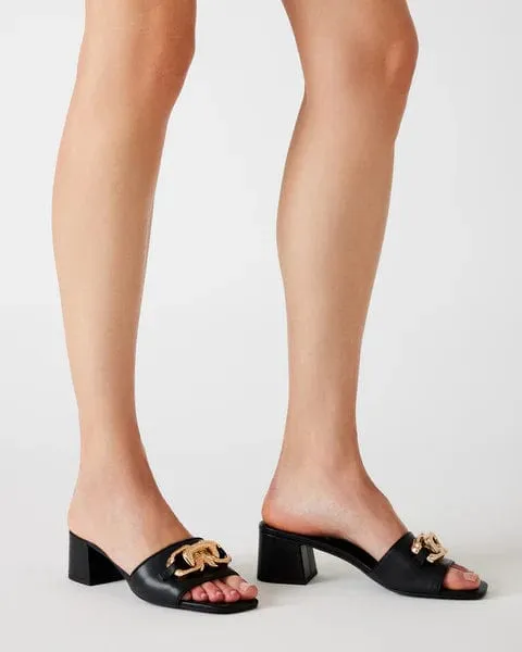 Steve Madden Santana Block Heels In Black