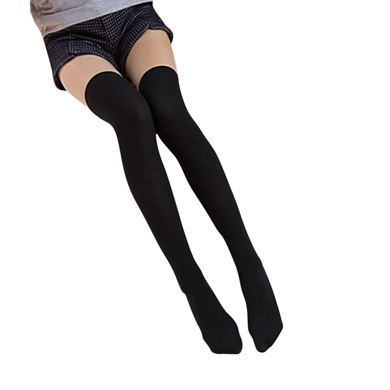 Striped Thigh-High Socks – Over-Knee Stockings & Nylon Leg Warmers