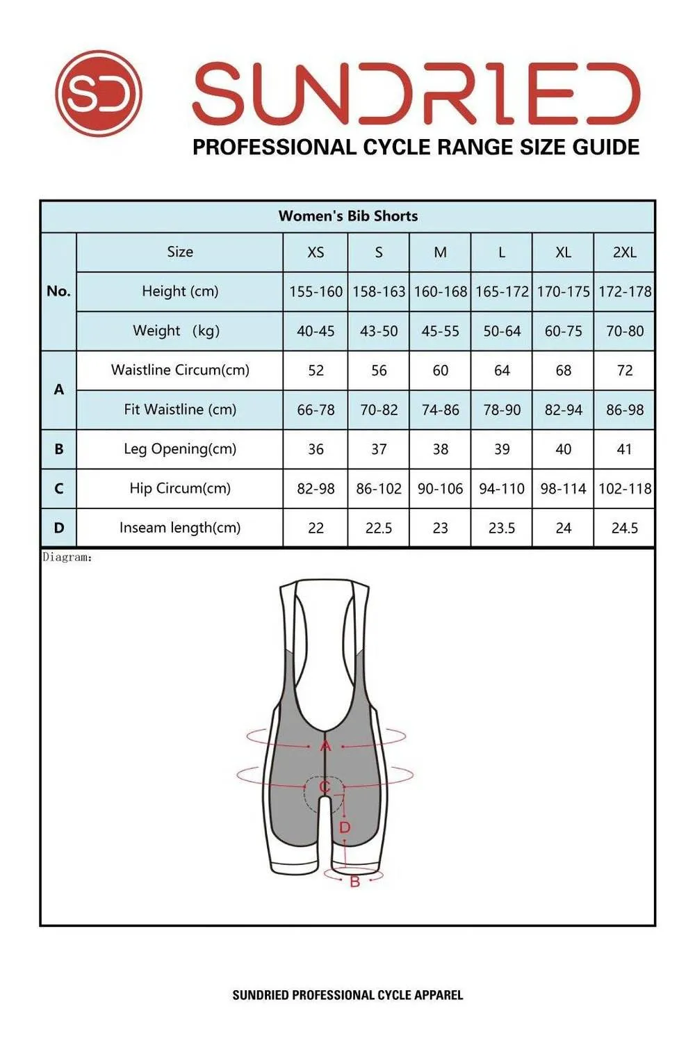 Sundried Pro Women's Black Bib Shorts