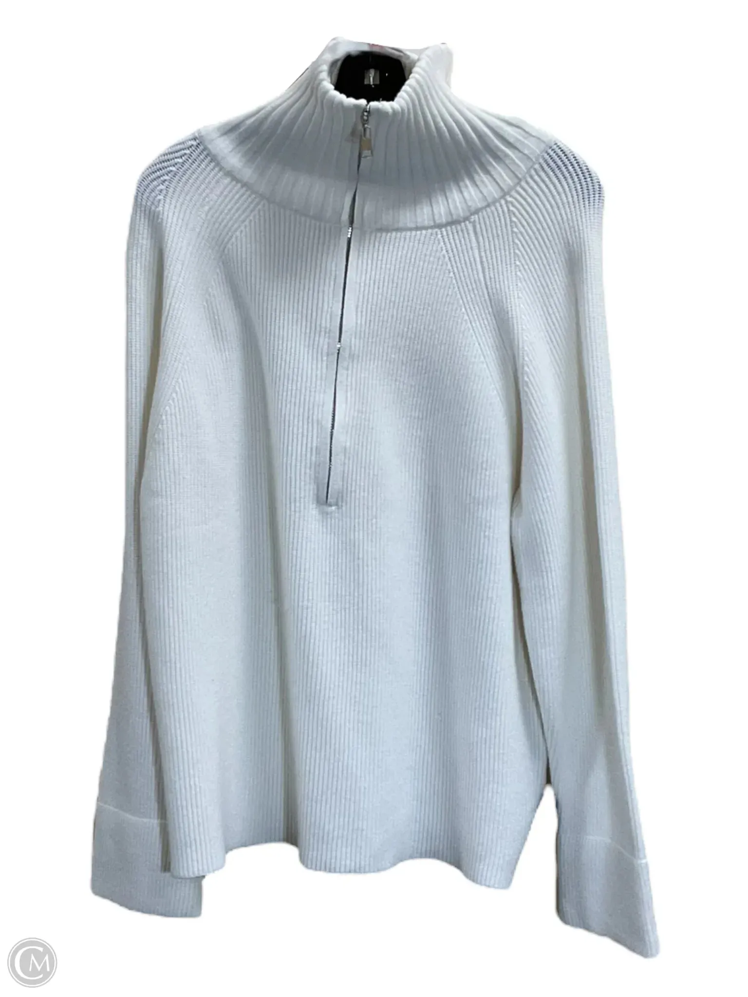 Sweater By Clothes Mentor In White, Size: L
