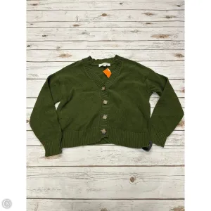 Sweater Cardigan By Loft In Green, Size: M