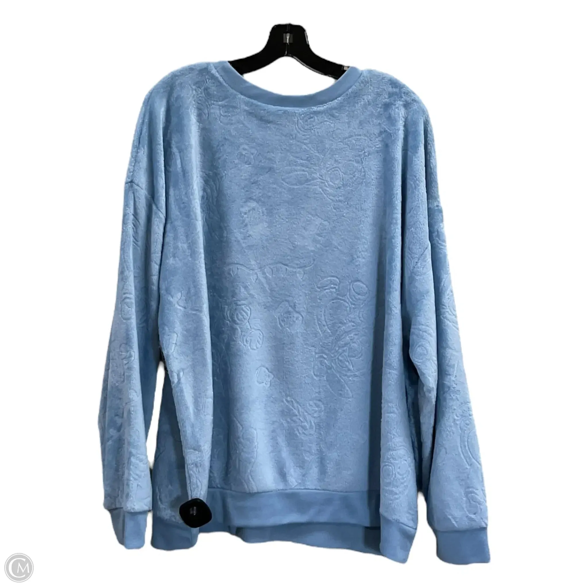 Sweatshirt Collar By Clothes Mentor In Blue, Size: 2x