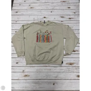 Sweatshirt Crewneck By Gildan In Tan, Size: L