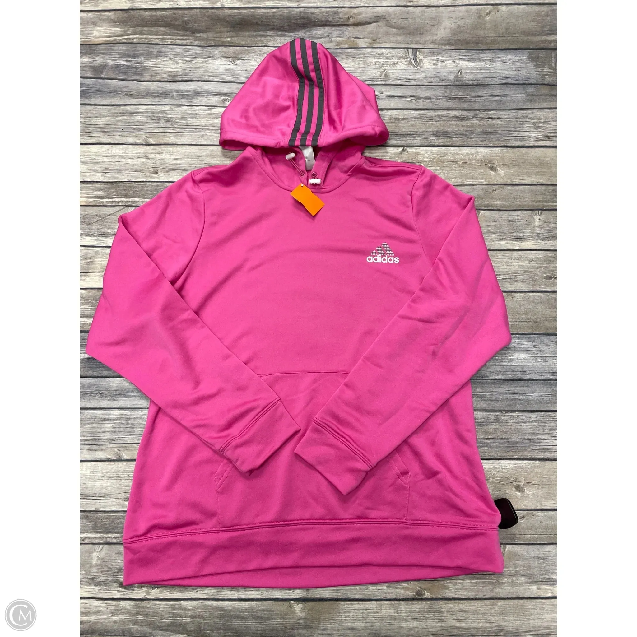 Sweatshirt Hoodie By Adidas In Pink, Size: Xl