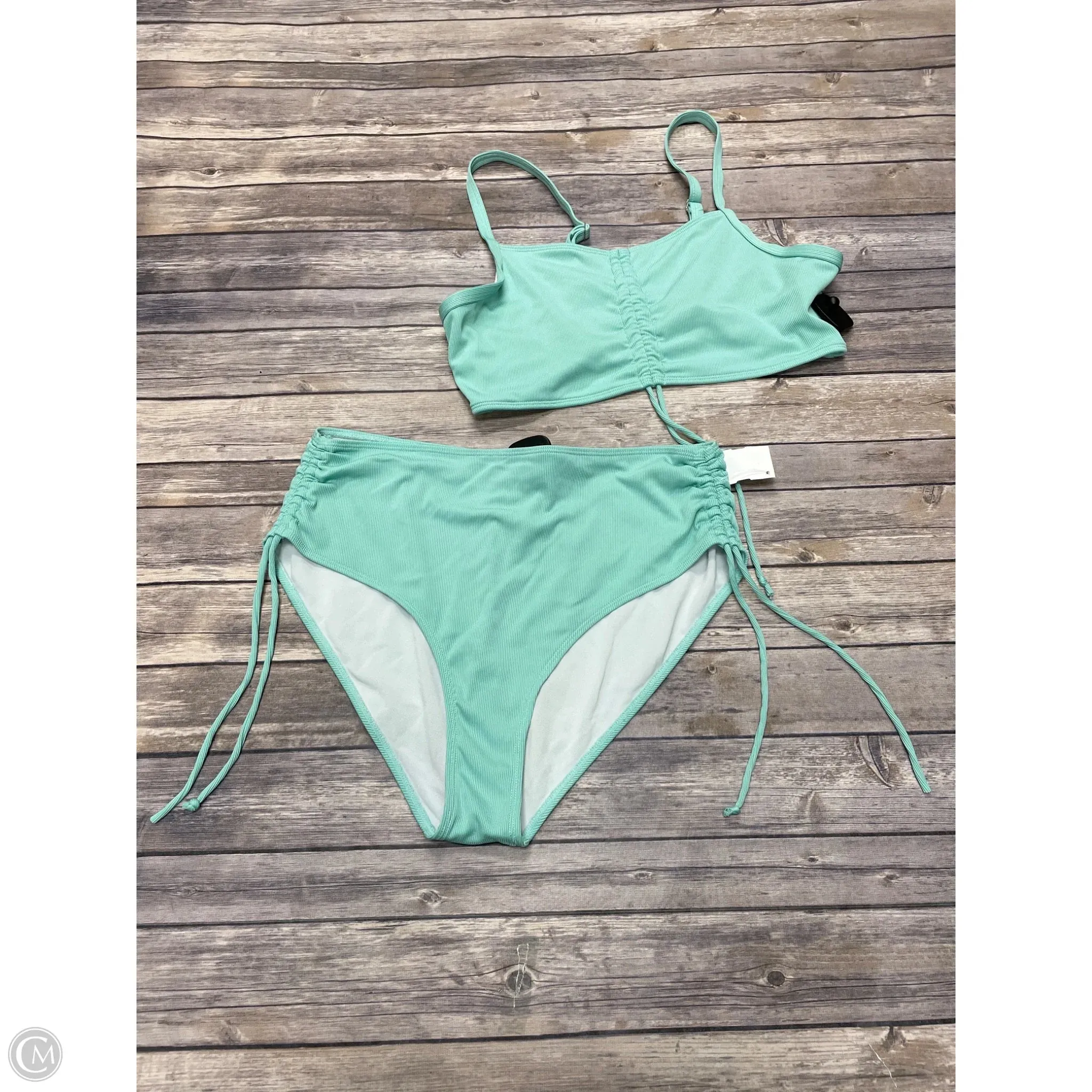 Swimsuit 2pc By Cmf In Blue, Size: 2x