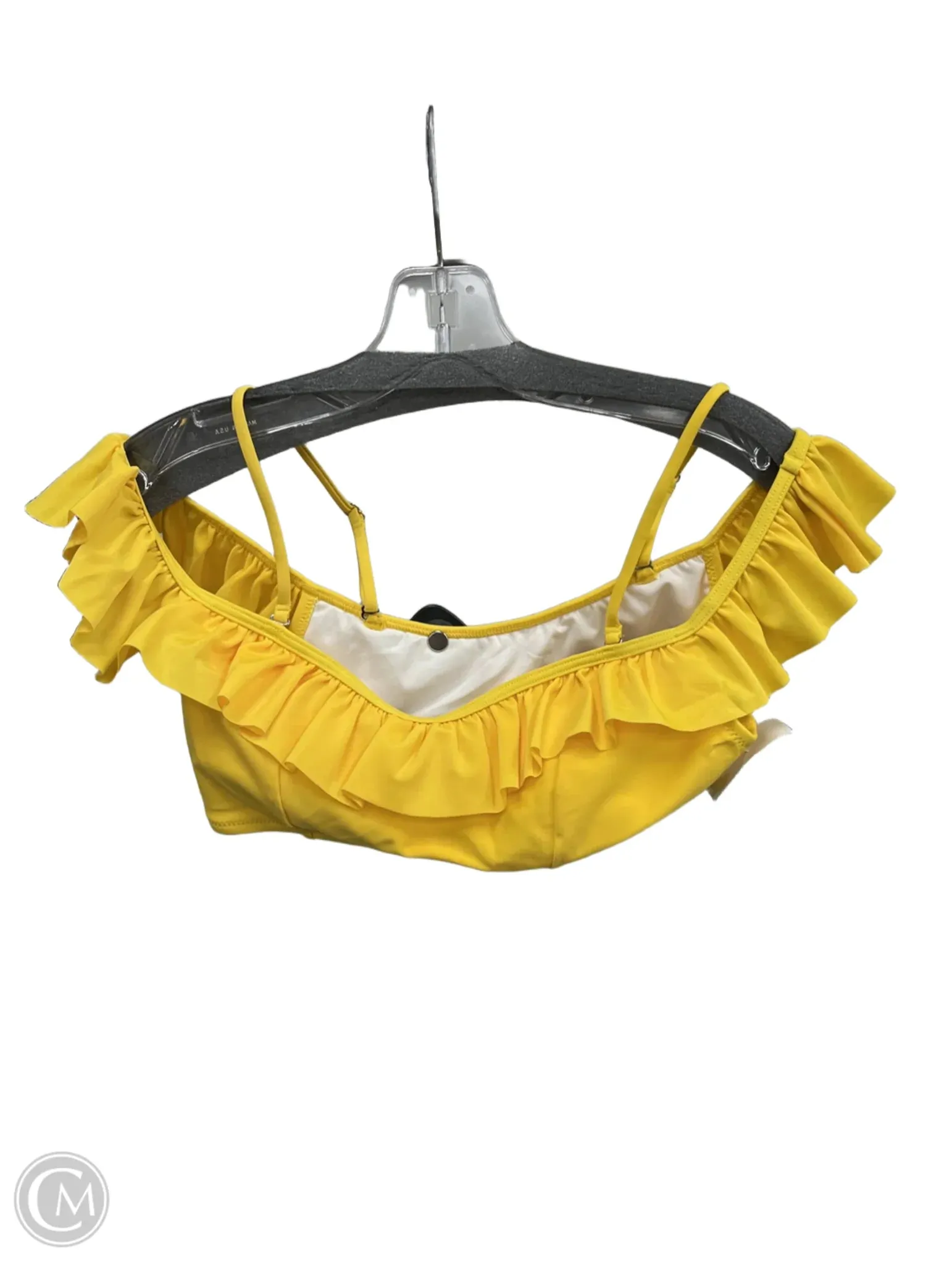 Swimsuit Top By Clothes Mentor In Yellow, Size: L