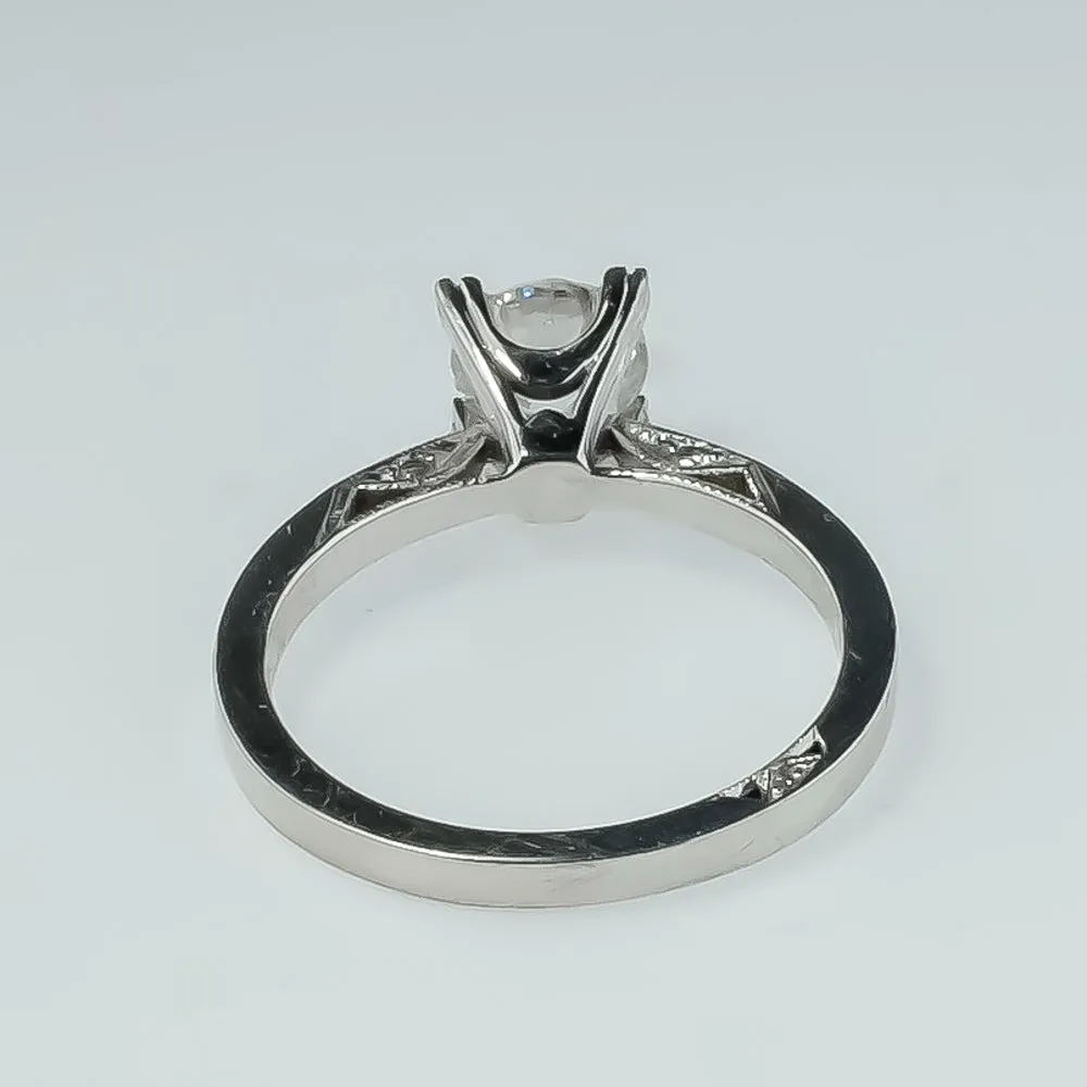 Tacori 1.02ct GIA Diamond SI2/H Side Accented Engagement Ring 18K White Gold