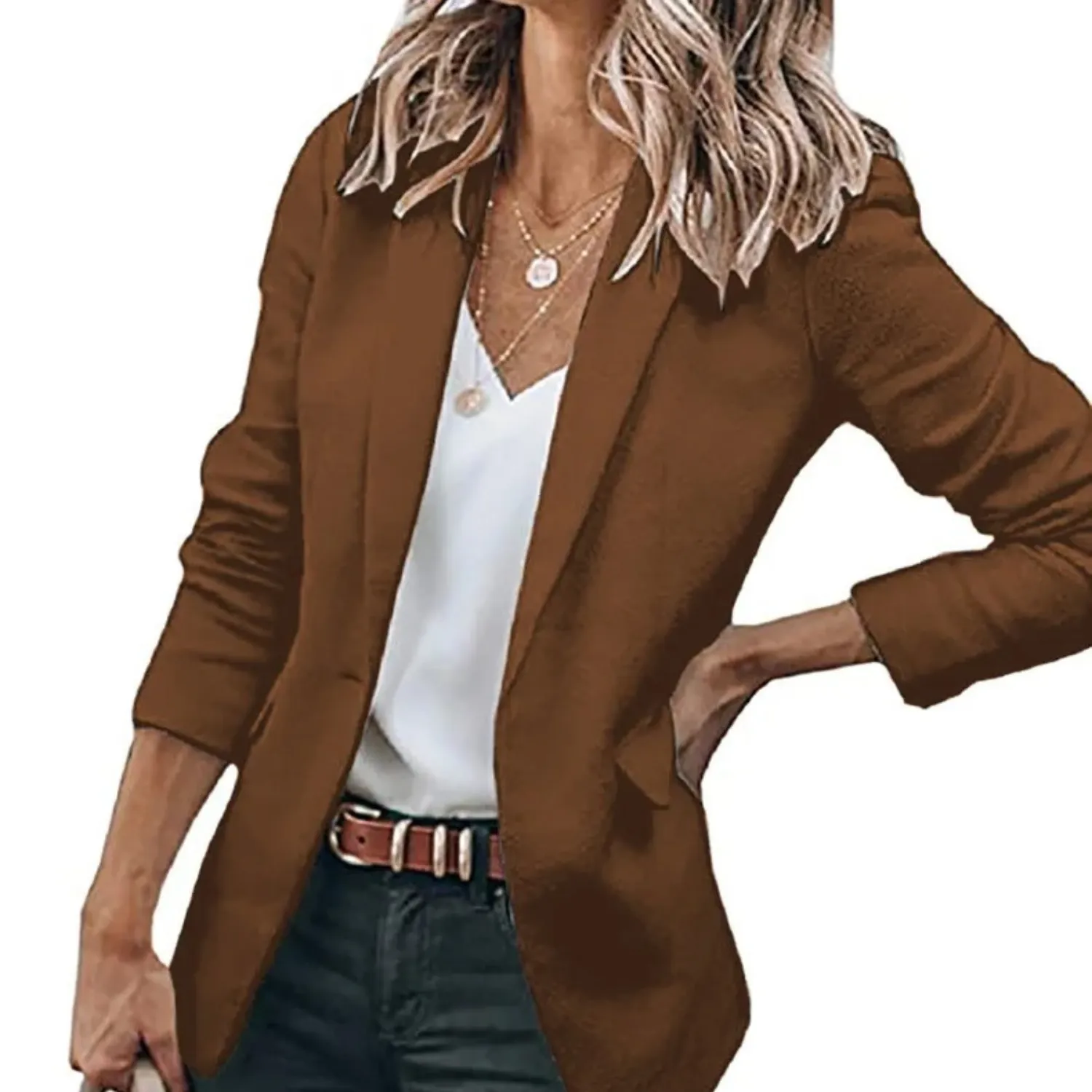 TailorCraft™ | Women's Tailored Fit Blazer | Long Sleeve, Formal Jacket for Professional Wear