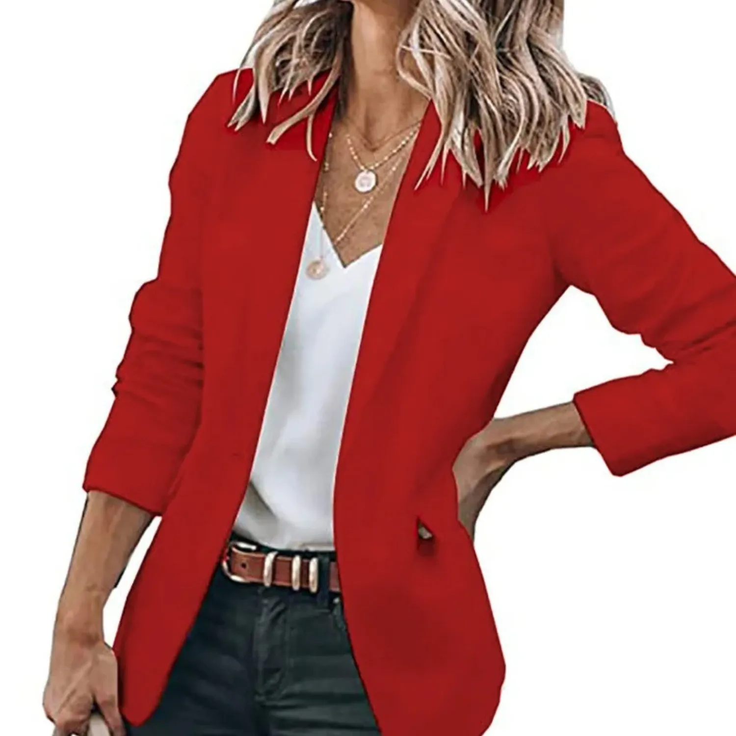 TailorCraft™ | Women's Tailored Fit Blazer | Long Sleeve, Formal Jacket for Professional Wear
