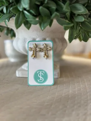 Taylor Shaye - Beaded Cross Stud