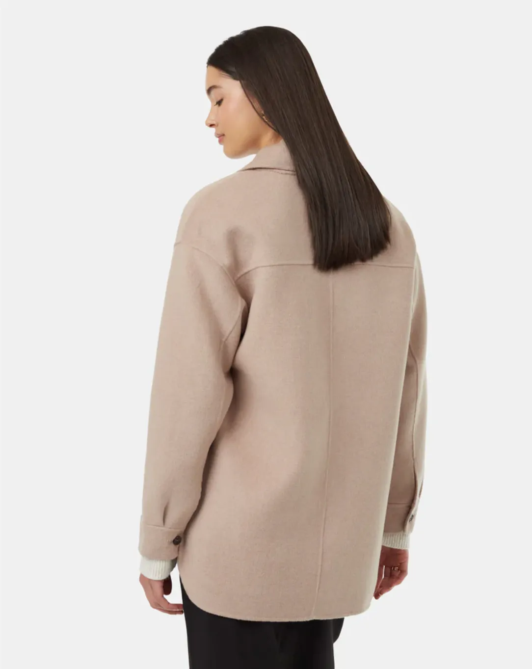 Tentree Womens Wool Button Front Coat