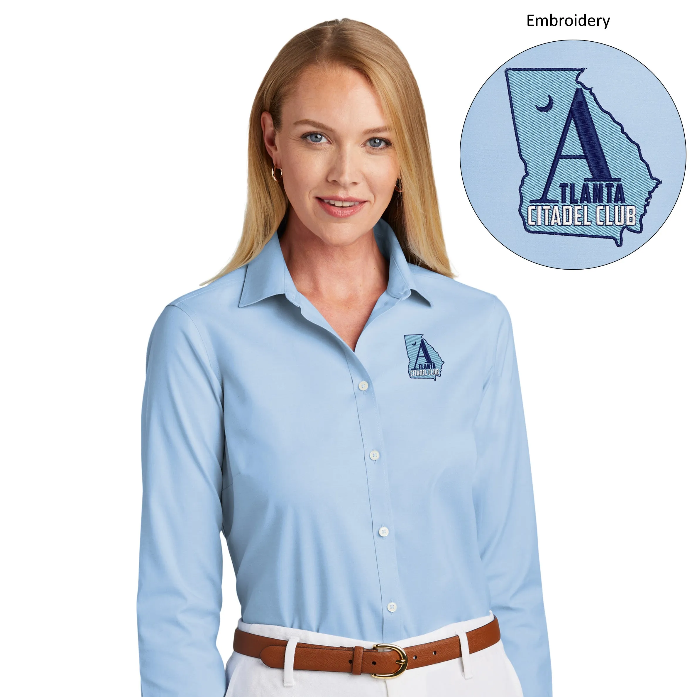The Citadel , Atlanta Citadel Club, Brooks Brothers® Women’s Wrinkle-Free Stretch Pinpoint Shirt
