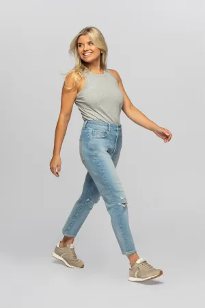 The Straight Crop - Sunkissed Indigo