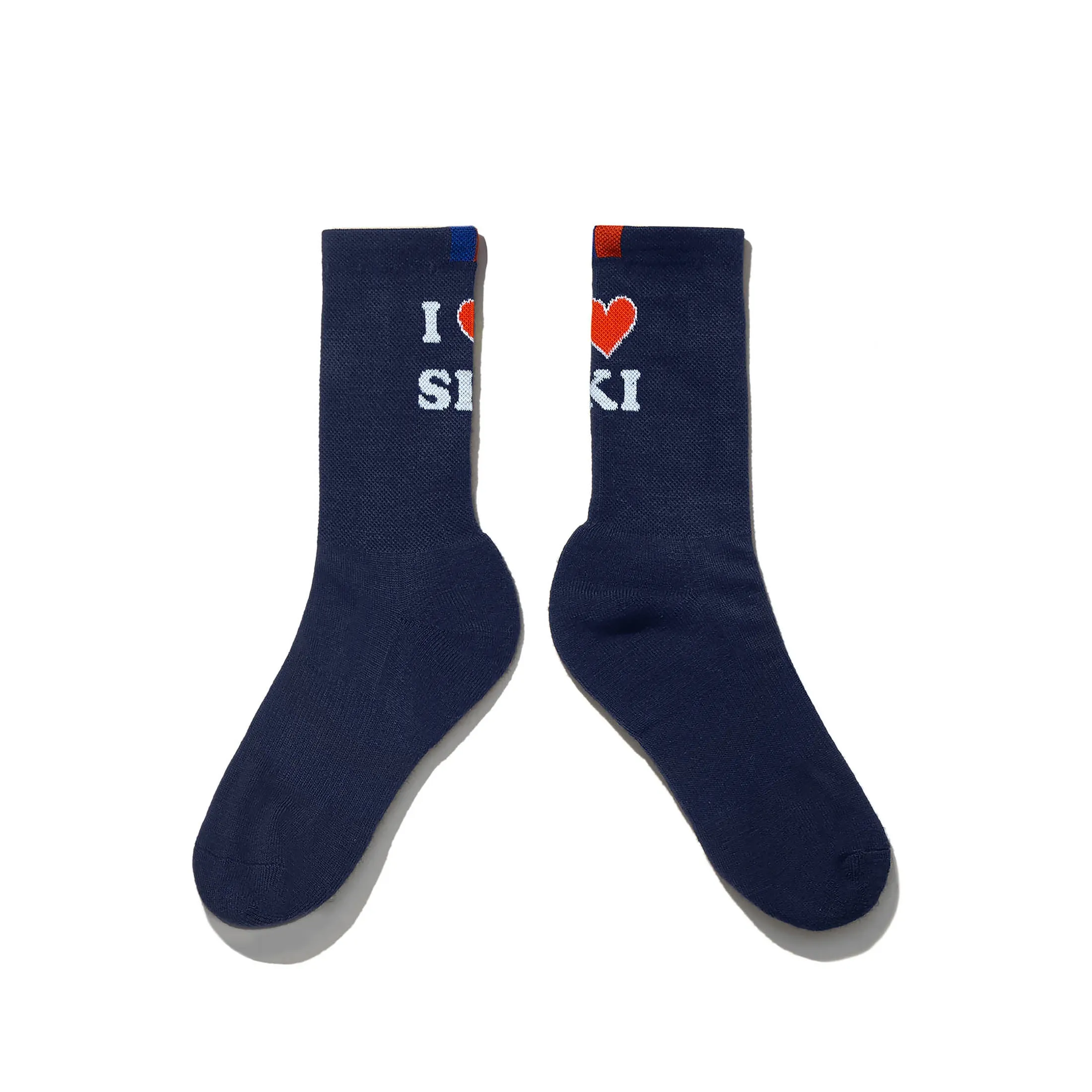 The Women's I Love Ski Sock - Navy