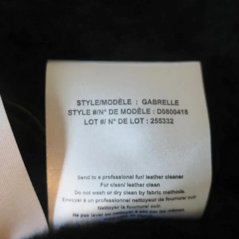 Theory Shearling Jacket Gabrelle Black Suede Size Small