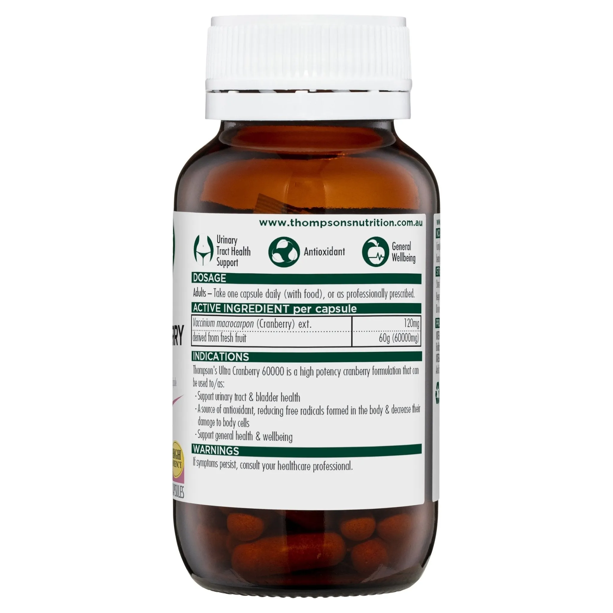 Thompson's One-A-Day Ultra Cranberry 60000MG 60 Capsules