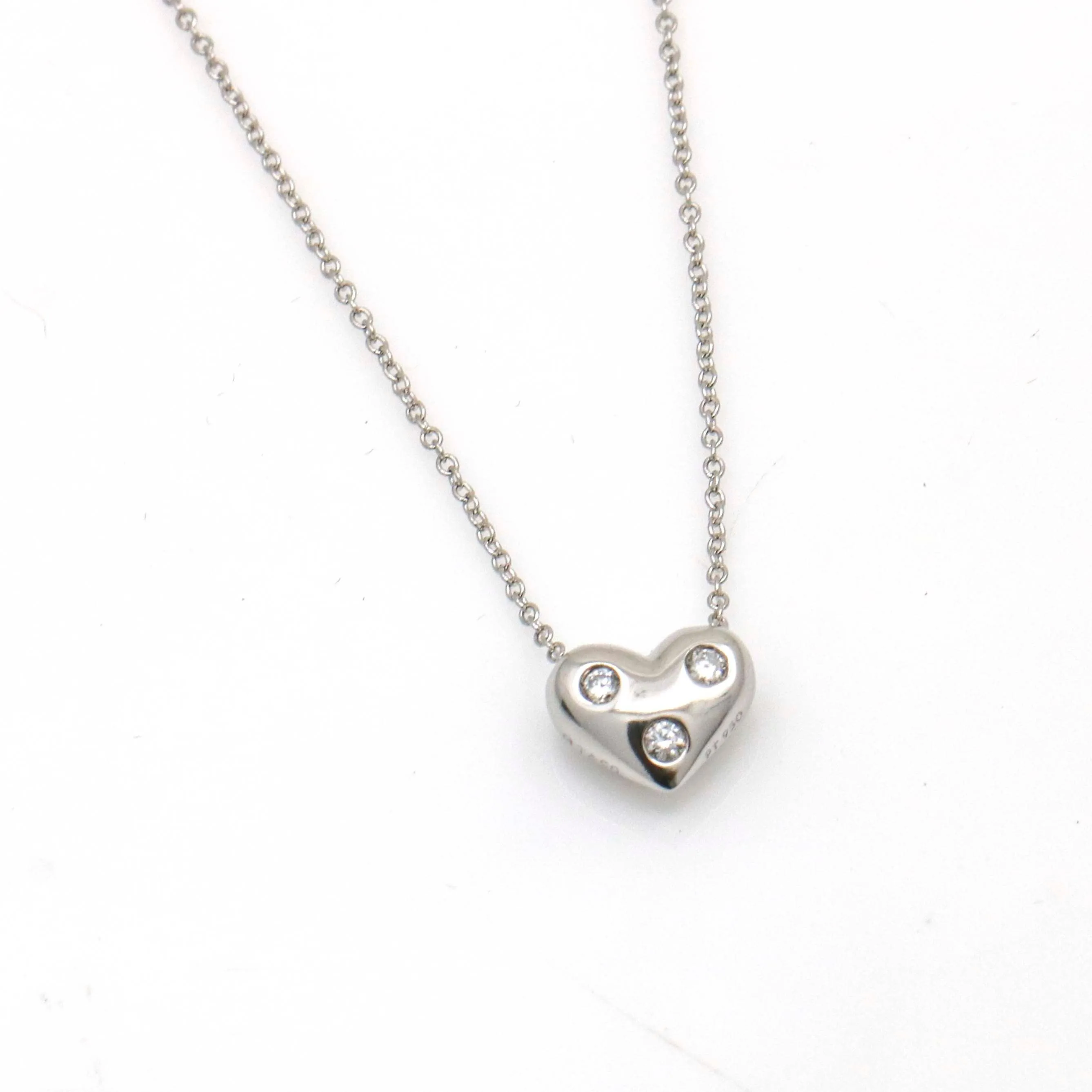 Tiffany & Co. Etoile Diamond Mini Heart Necklace in Platinum