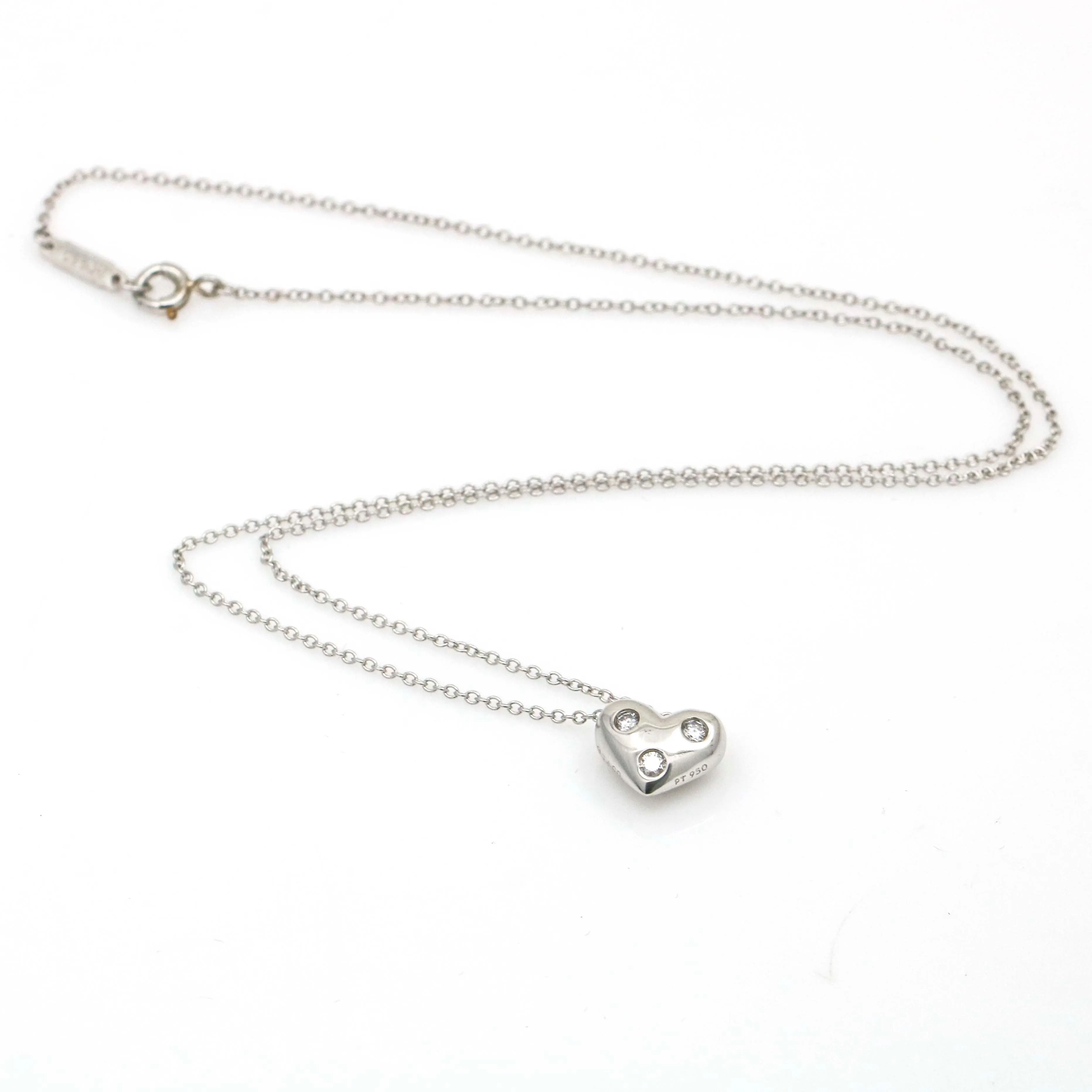 Tiffany & Co. Etoile Diamond Mini Heart Necklace in Platinum