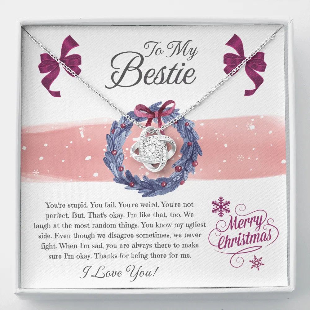To My Bestie Love Knot Necklace