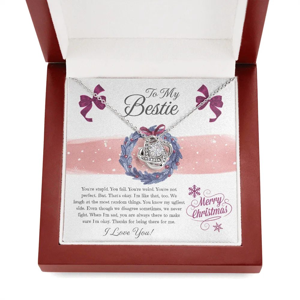 To My Bestie Love Knot Necklace