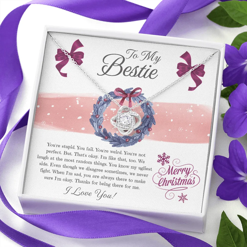To My Bestie Love Knot Necklace