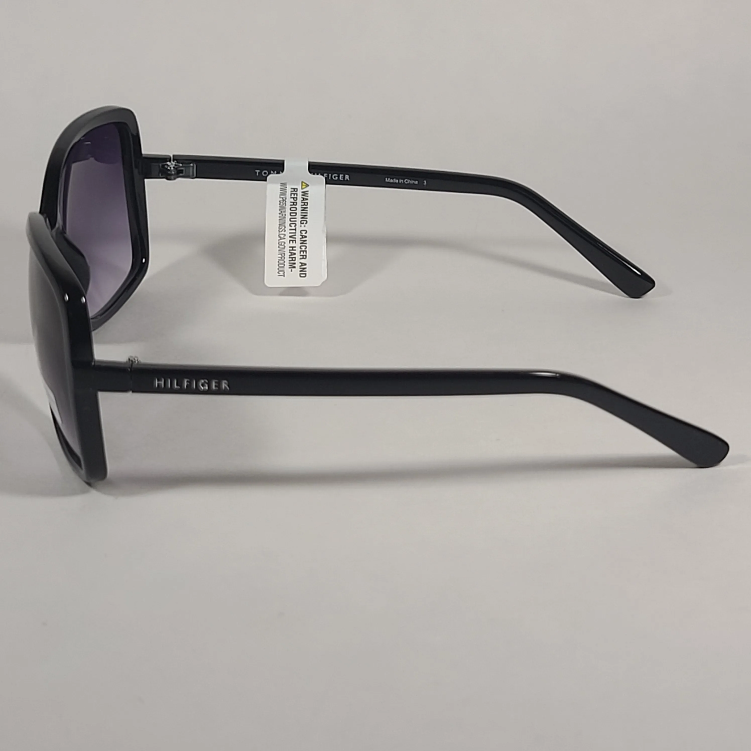 Tommy Hilfiger Ginny Butterfly Sunglasses Shiny Black Frame Smoke Gradient Lens GINNY WP OL492