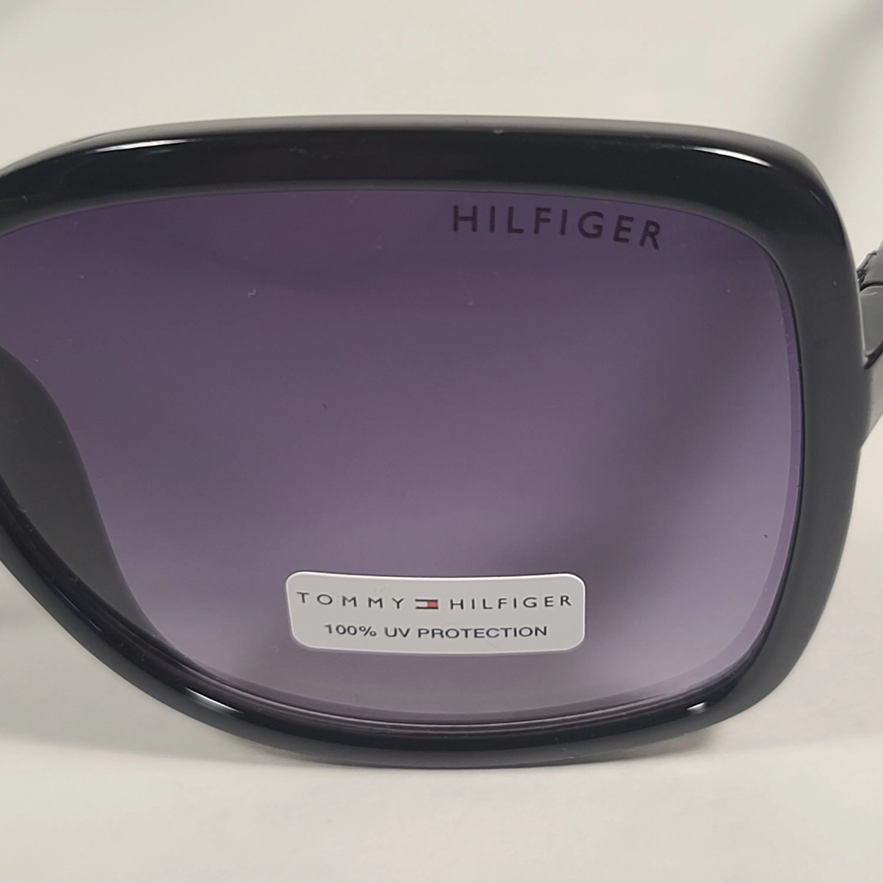 Tommy Hilfiger Ginny Butterfly Sunglasses Shiny Black Frame Smoke Gradient Lens GINNY WP OL492