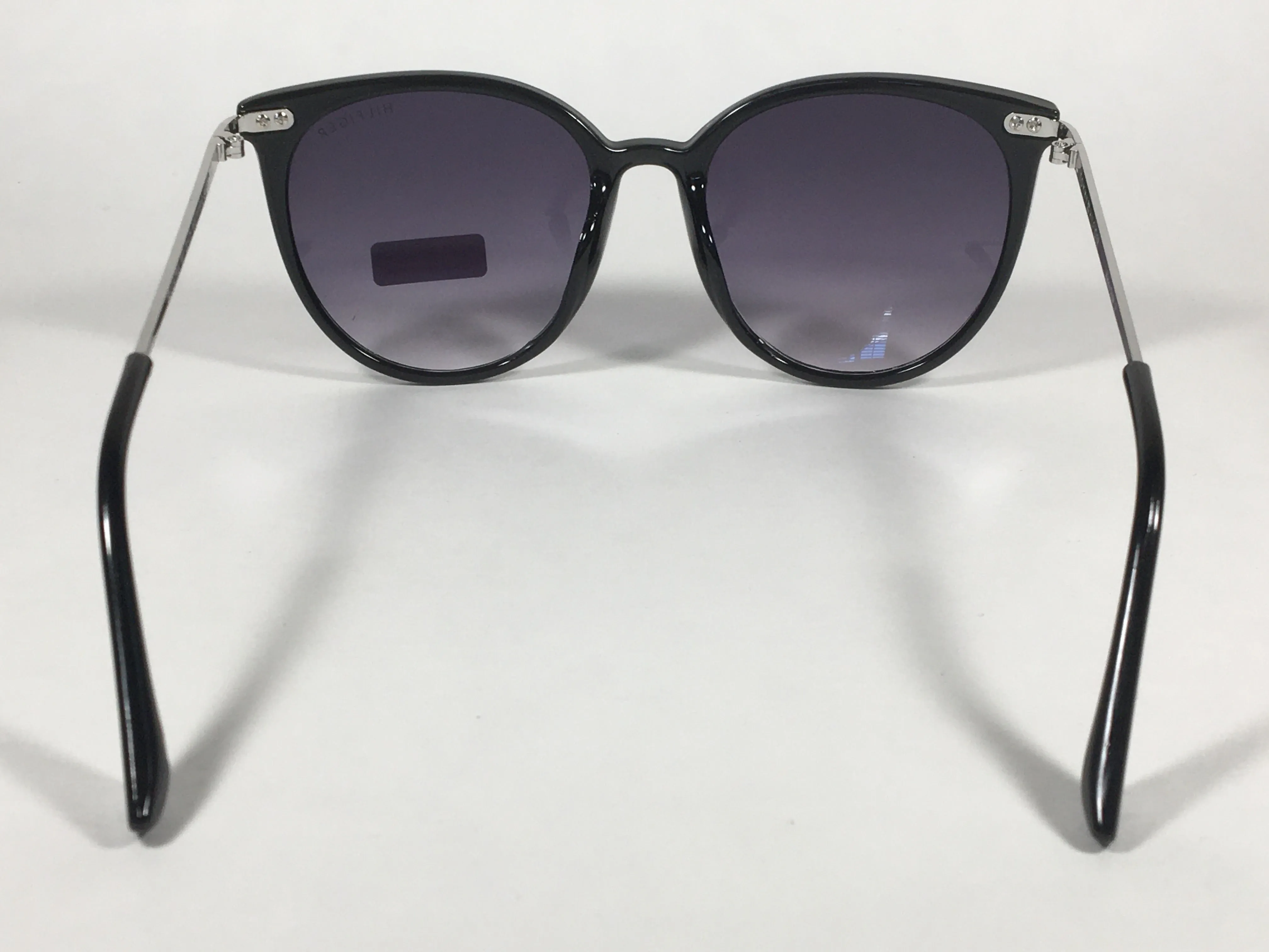 Tommy Hilfiger "Bellatrix" WP OL475 Sunglasses Shiny Black Silver Frame Gray Gradient Lens