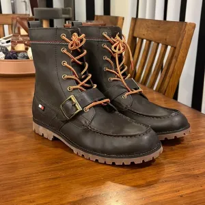 Tommy Hilfiger Ranger Narcisco Boots new dark brown leather Men’s Size 12