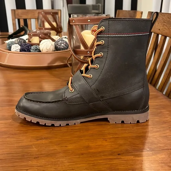 Tommy Hilfiger Ranger Narcisco Boots new dark brown leather Men’s Size 12