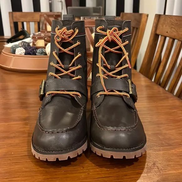 Tommy Hilfiger Ranger Narcisco Boots new dark brown leather Men’s Size 12