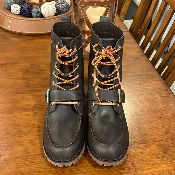 Tommy Hilfiger Ranger Narcisco Boots new dark brown leather Men’s Size 12