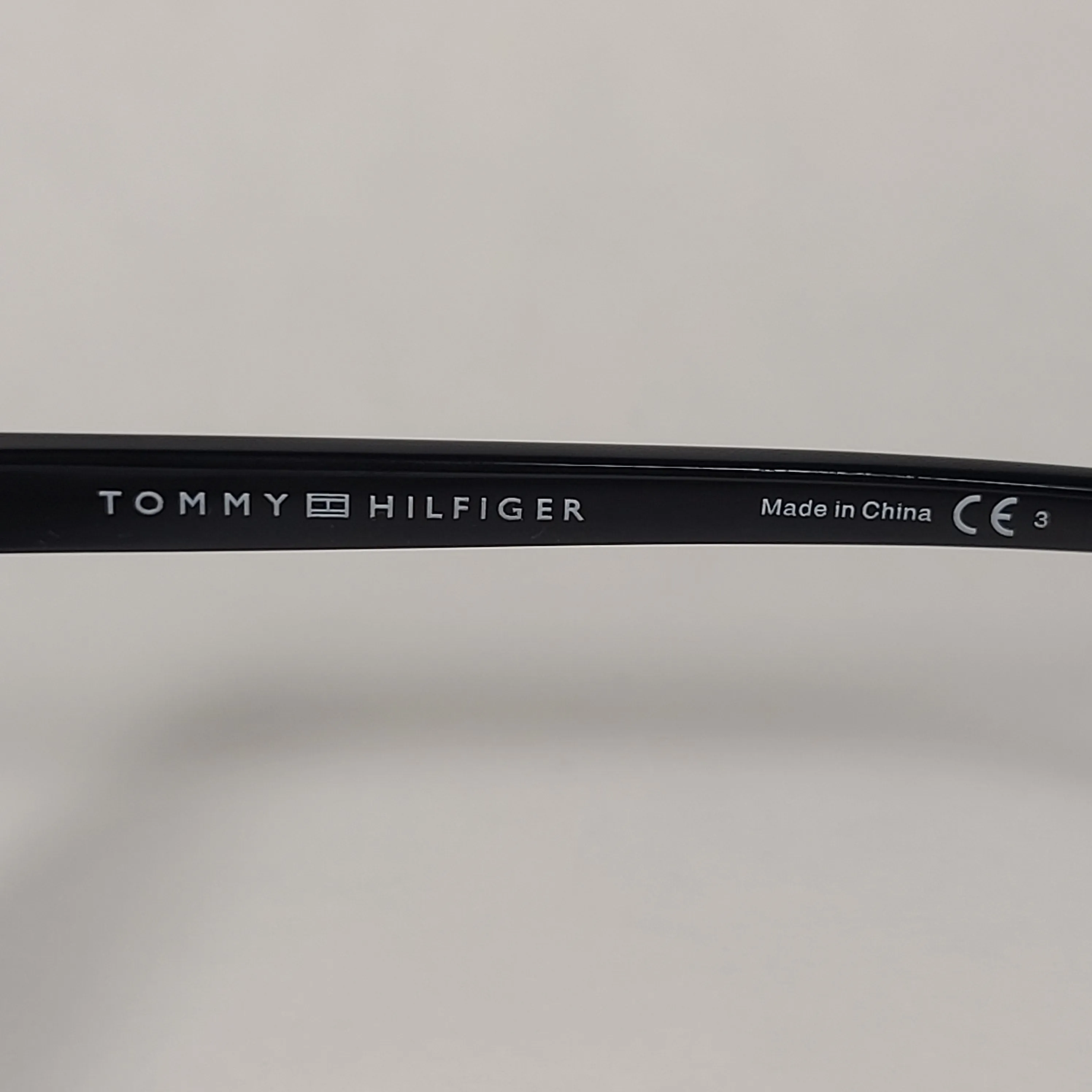 Tommy Hilfiger Reese Rimless Round Sunglasses Shiny Black Gray Single Lens REESE WP OL530