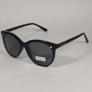 Tommy Hilfiger Reese Rimless Round Sunglasses Shiny Black Gray Single Lens REESE WP OL530