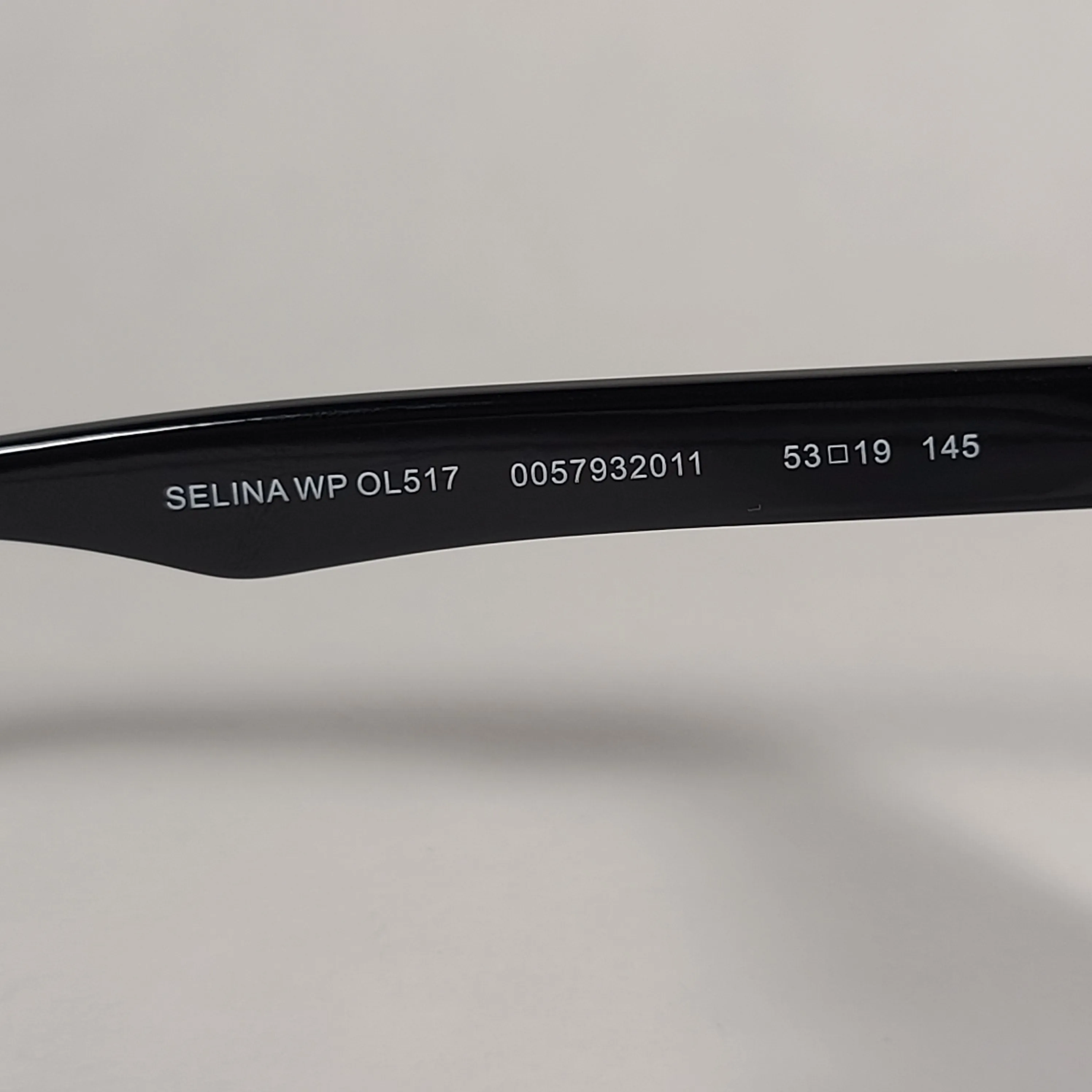 Tommy Hilfiger Selina Rectangle Sunglasses Shiny Black Frame Gray Mono Lens SELINA WP OL517