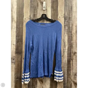 Top Long Sleeve Basic By Inc In Blue, Size: Xl