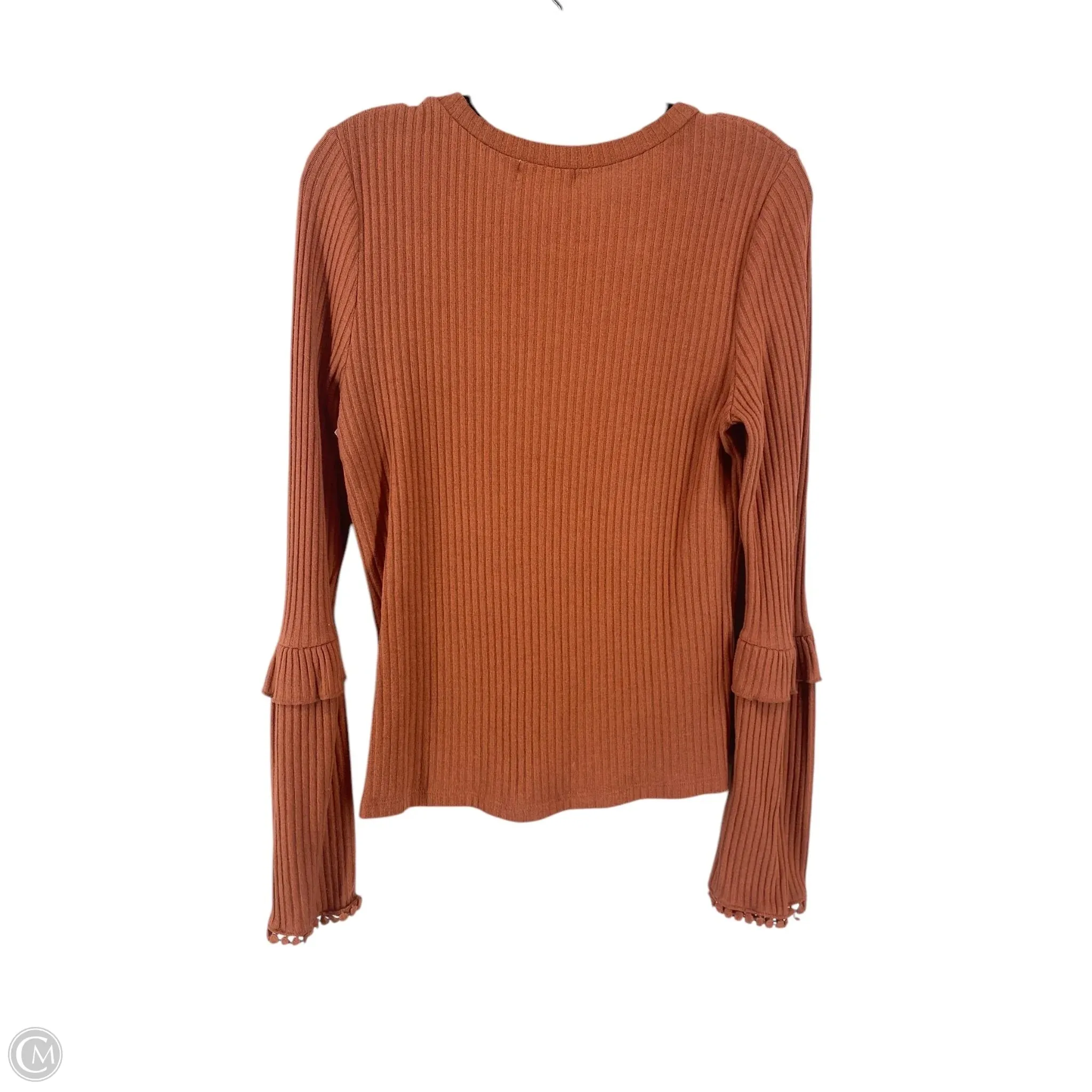 Top Long Sleeve By Altard State In Orange, Size: L