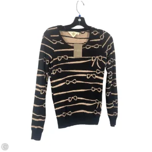 Top Long Sleeve By Anthropologie In Black & Cream, Size: Xs
