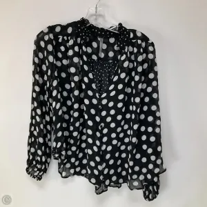 Top Long Sleeve By Anthropologie In Polkadot Pattern, Size: M