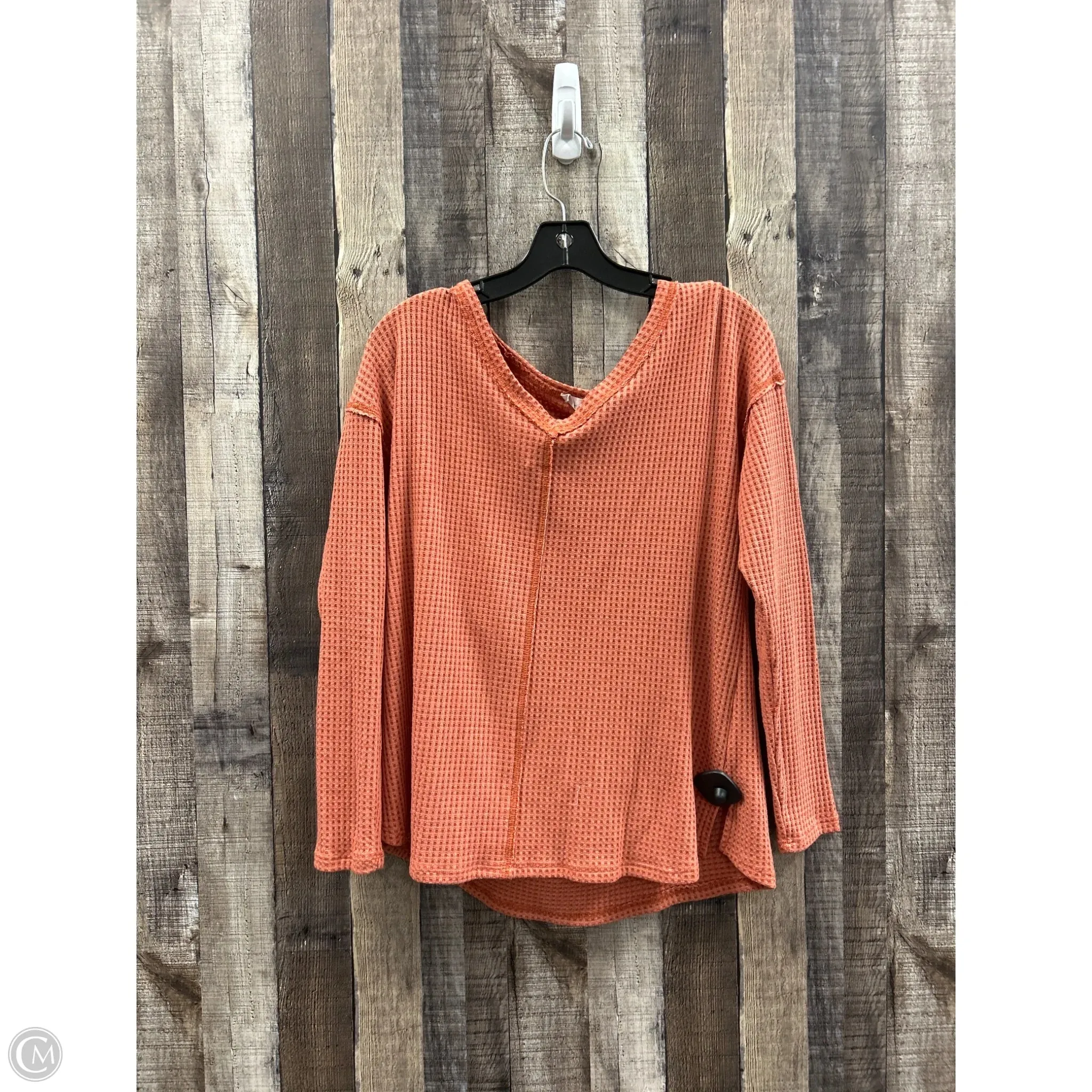Top Long Sleeve By Ces Femme In Orange, Size: M