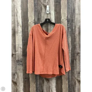 Top Long Sleeve By Ces Femme In Orange, Size: M