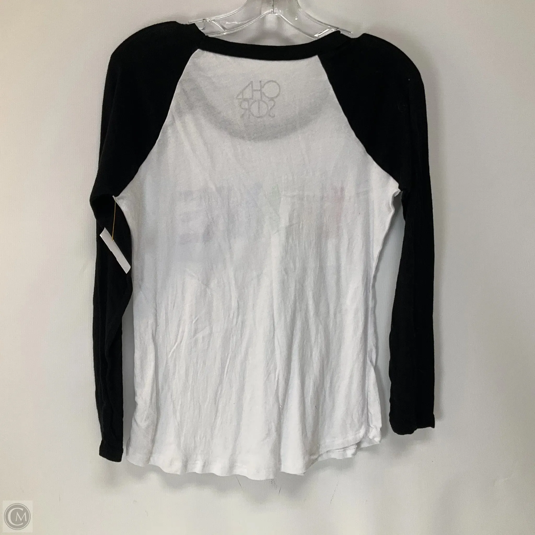 Top Long Sleeve By Chaser In Black & White, Size: M