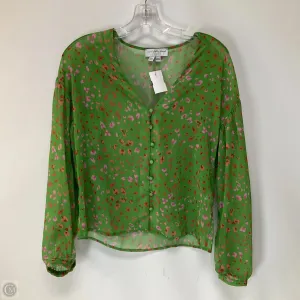 Top Long Sleeve By Cmb In Green, Size: Xs