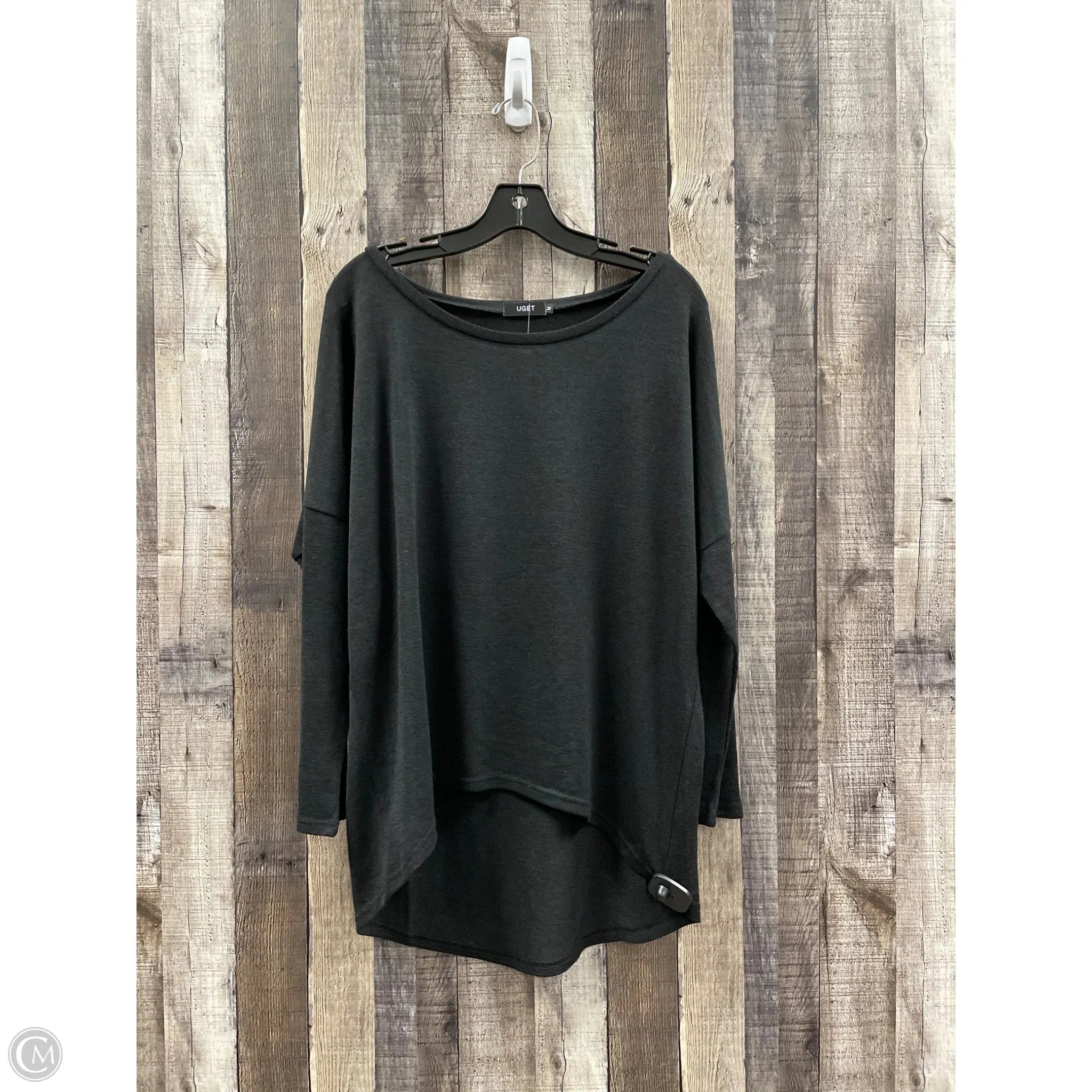 Top Long Sleeve By Cme In Black, Size: M