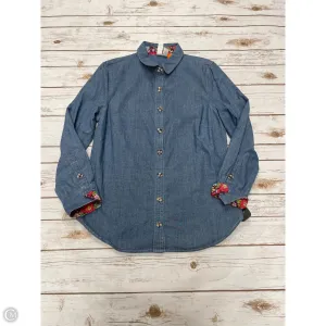 Top Long Sleeve By Cme In Blue, Size: M