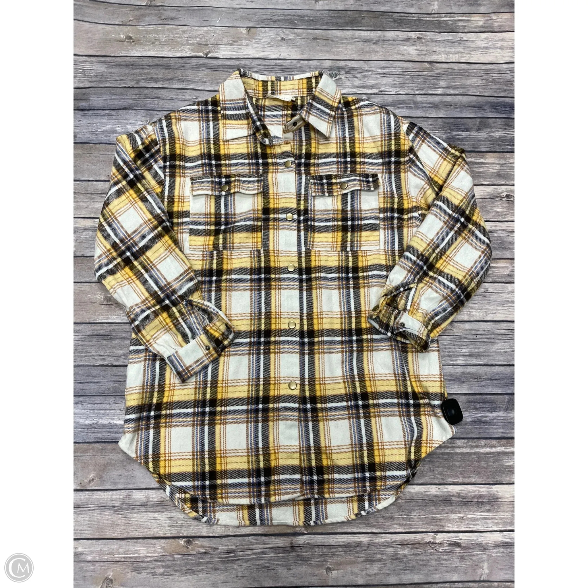 Top Long Sleeve By Cme In Multi-colored, Size: S