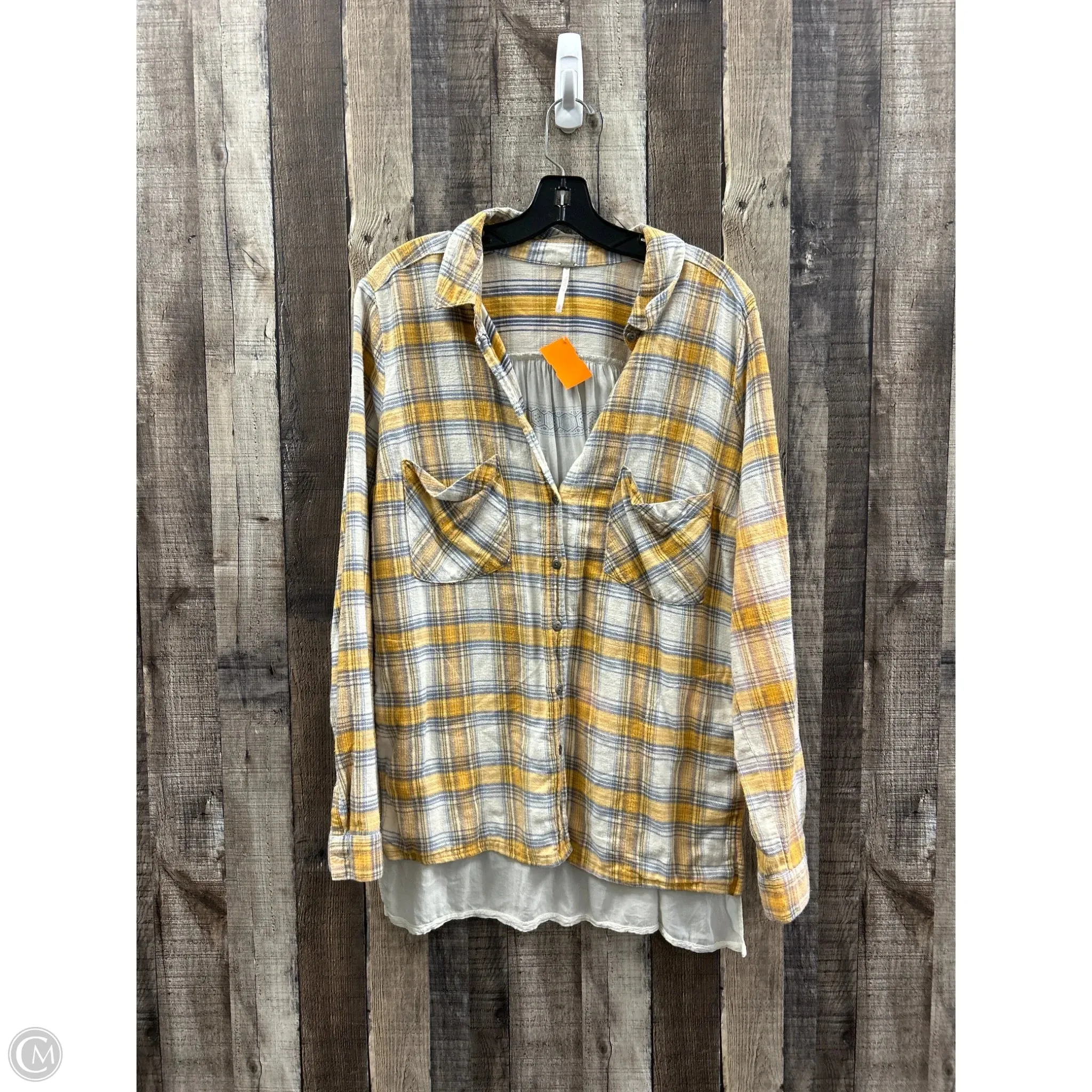 Top Long Sleeve By Free People In Multi-colored, Size: L