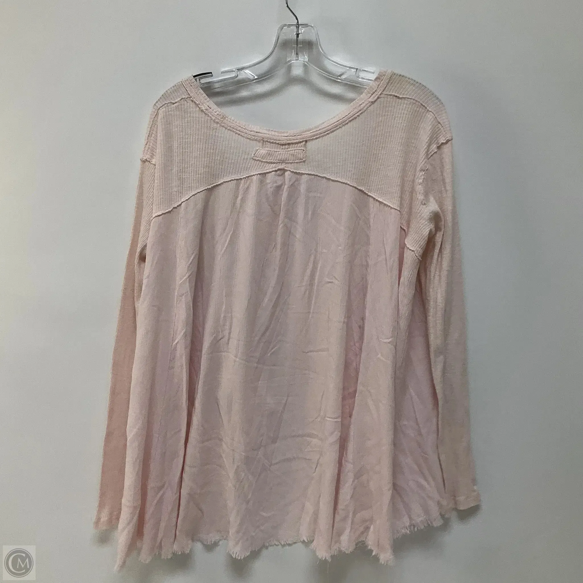 Top Long Sleeve By Free People In Pink, Size: S