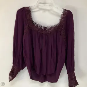 Top Long Sleeve By Free People In Purple, Size: Xs